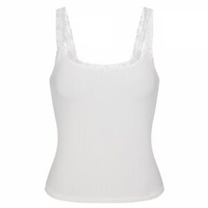 Skims Soft Lounge Lace Tank & Pant Set in Marble